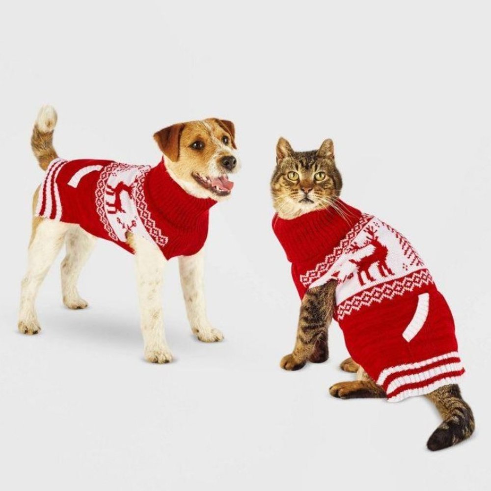 NEW Cat or Dog Pet Sz Small (up to 20 lbs) Christmas Holiday Pet Sweater